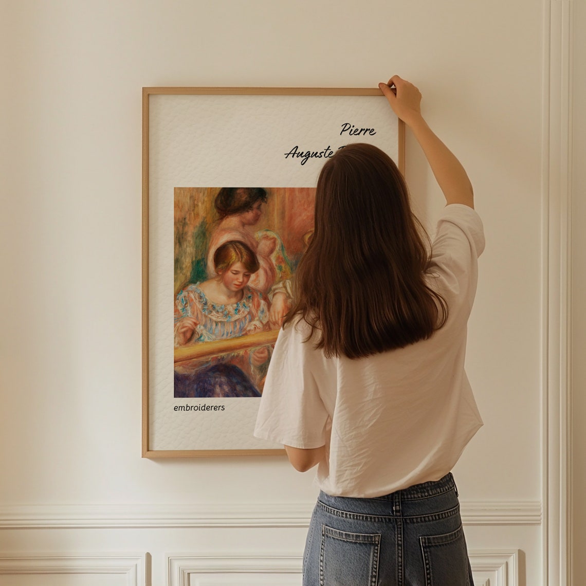 Pierre Auguste Renoir Embroiderers Women Sewing Scene Art Poster - Image 3