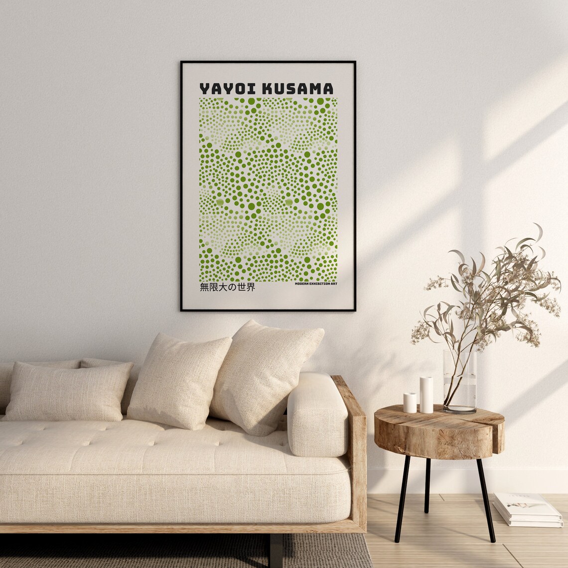 Yayoi Kusama Inspired Abstract Art Print, Japandi Gallery Wall - Image 2