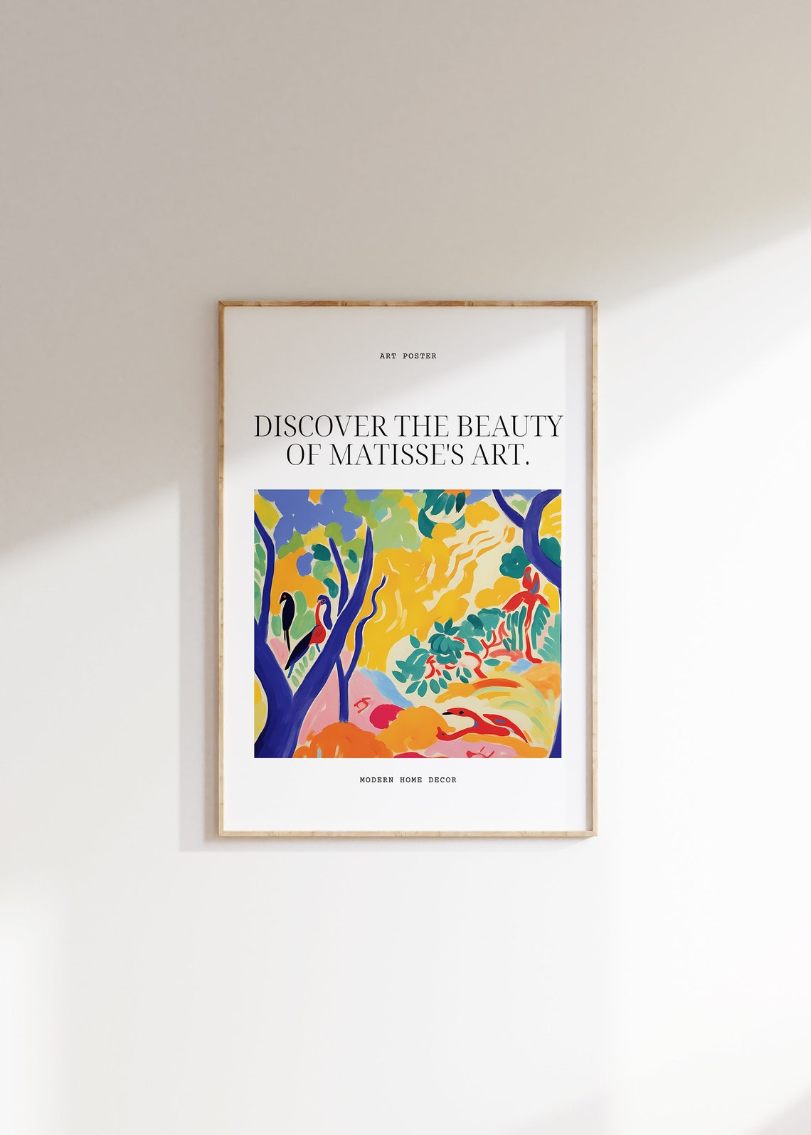 Henri Matisse Colorful Jungle Birds Modern Exhibition Poster