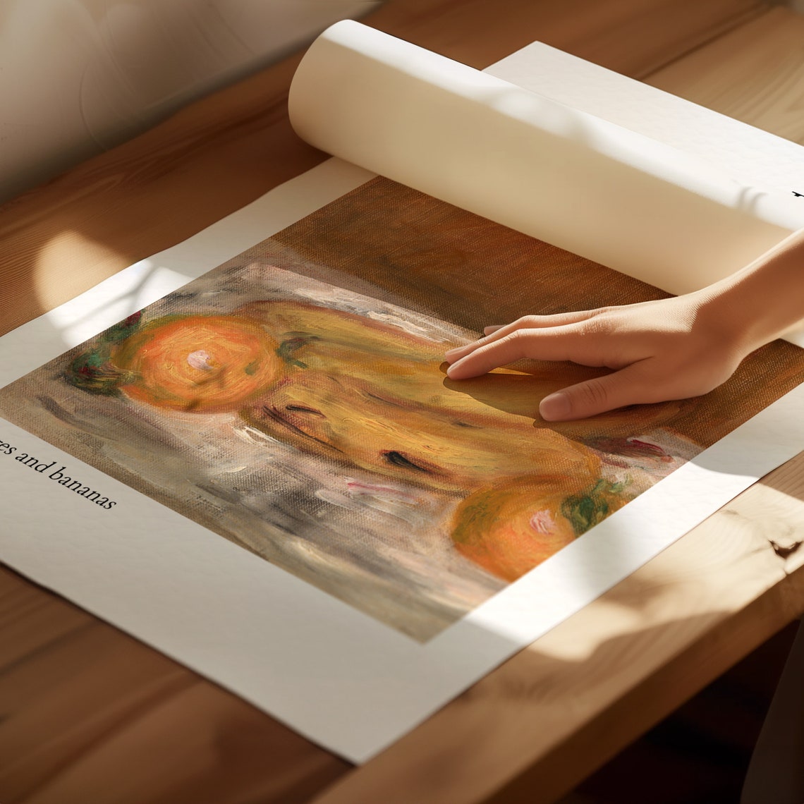 Auguste Renoir Oranges And Bananas Impressionist Fruit Art Poster - Image 2