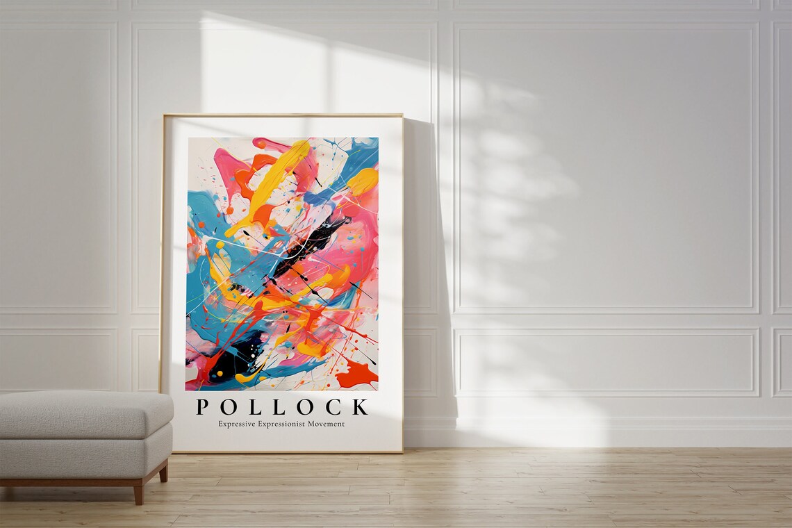 Jackson Pollock Modern Maximalist Abstract Poster