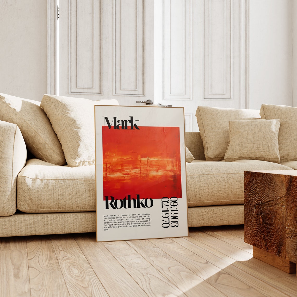 Mark Rothko Orange Red Abstract Color Field Biography Poster Art - Image 3