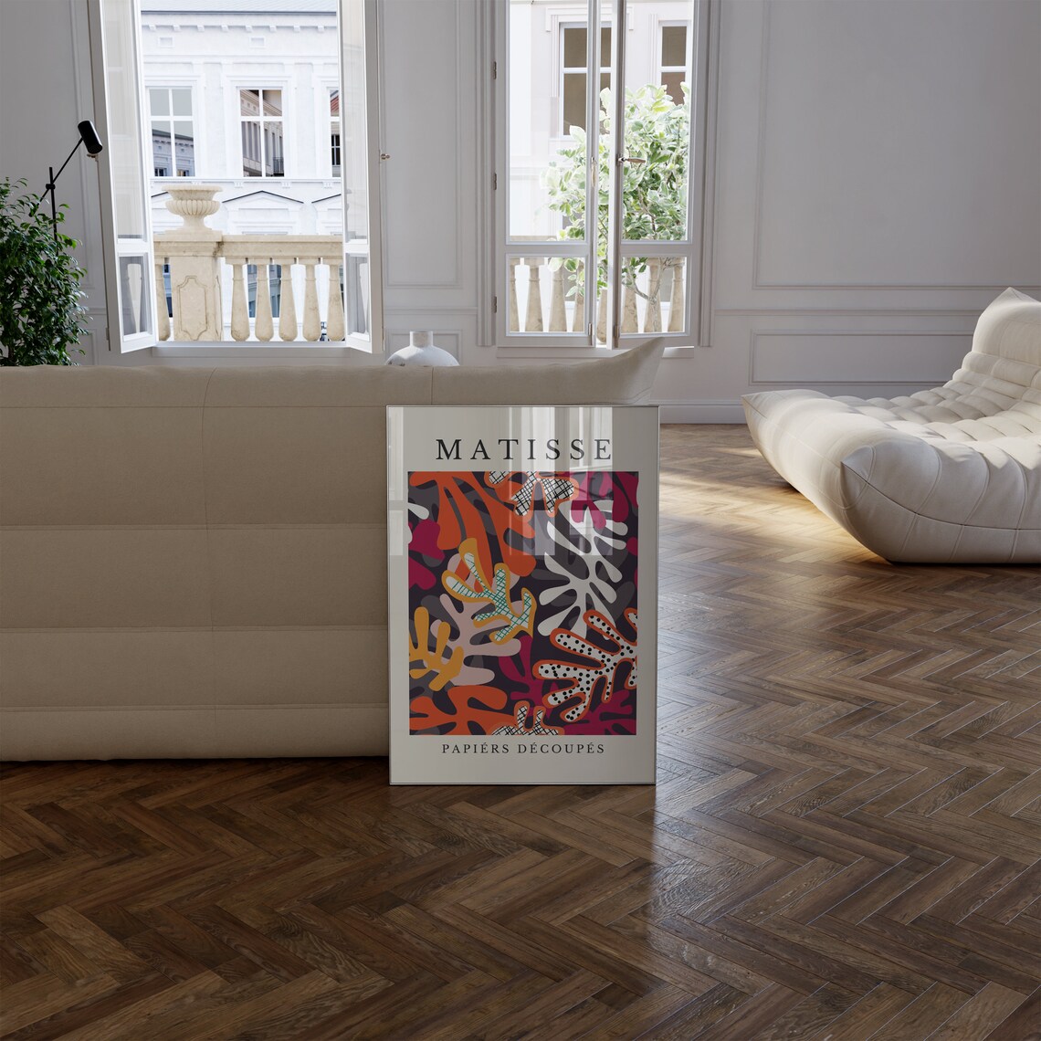 Matisse Papiers Decoupes Abstract Coral Leaf Cut Out Art Poster - Image 3