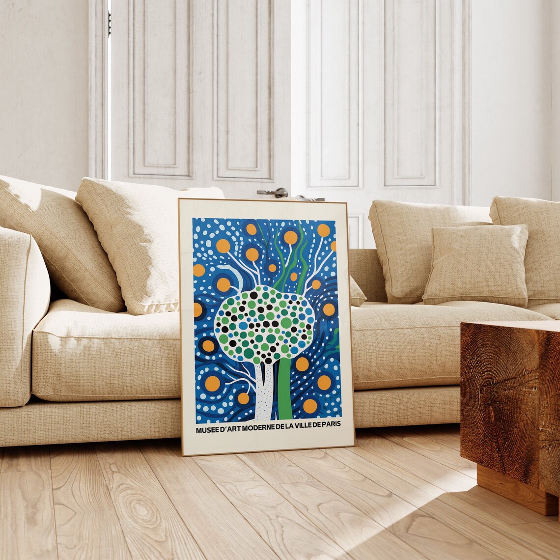 Yayoi Kusama Inspired Abstract Japanese Art Print