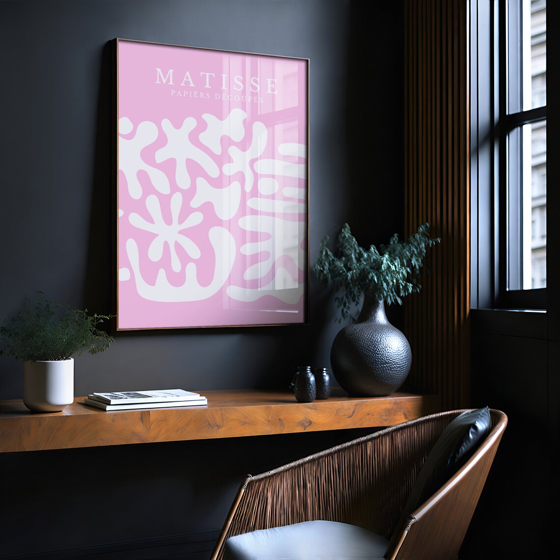 Henri Matisse Pink White Papiers Decoupes Abstract Art Poster - Image 2