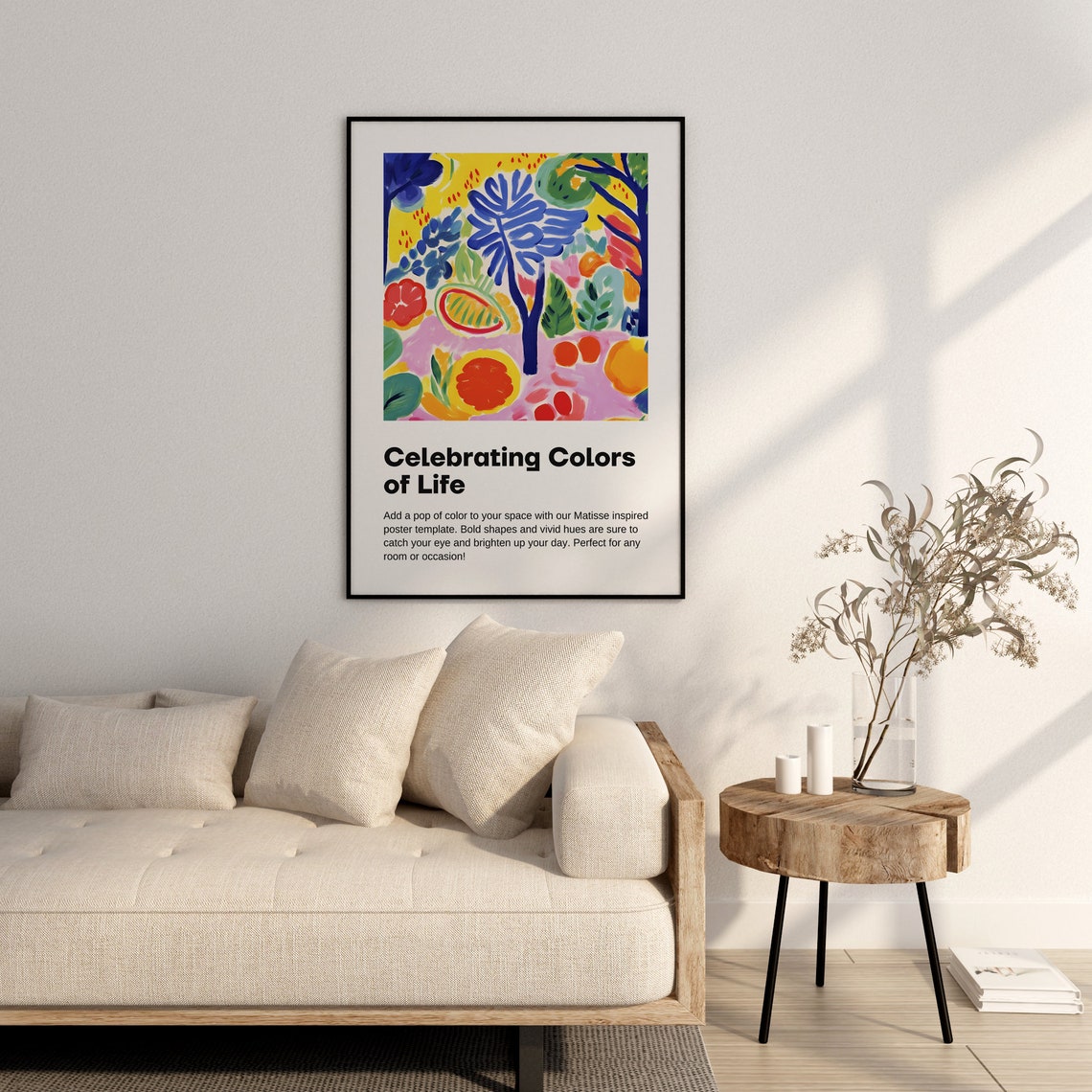 Matisse Inspired Garden Citrus Blue Tree Celebrating Life Poster - Image 2