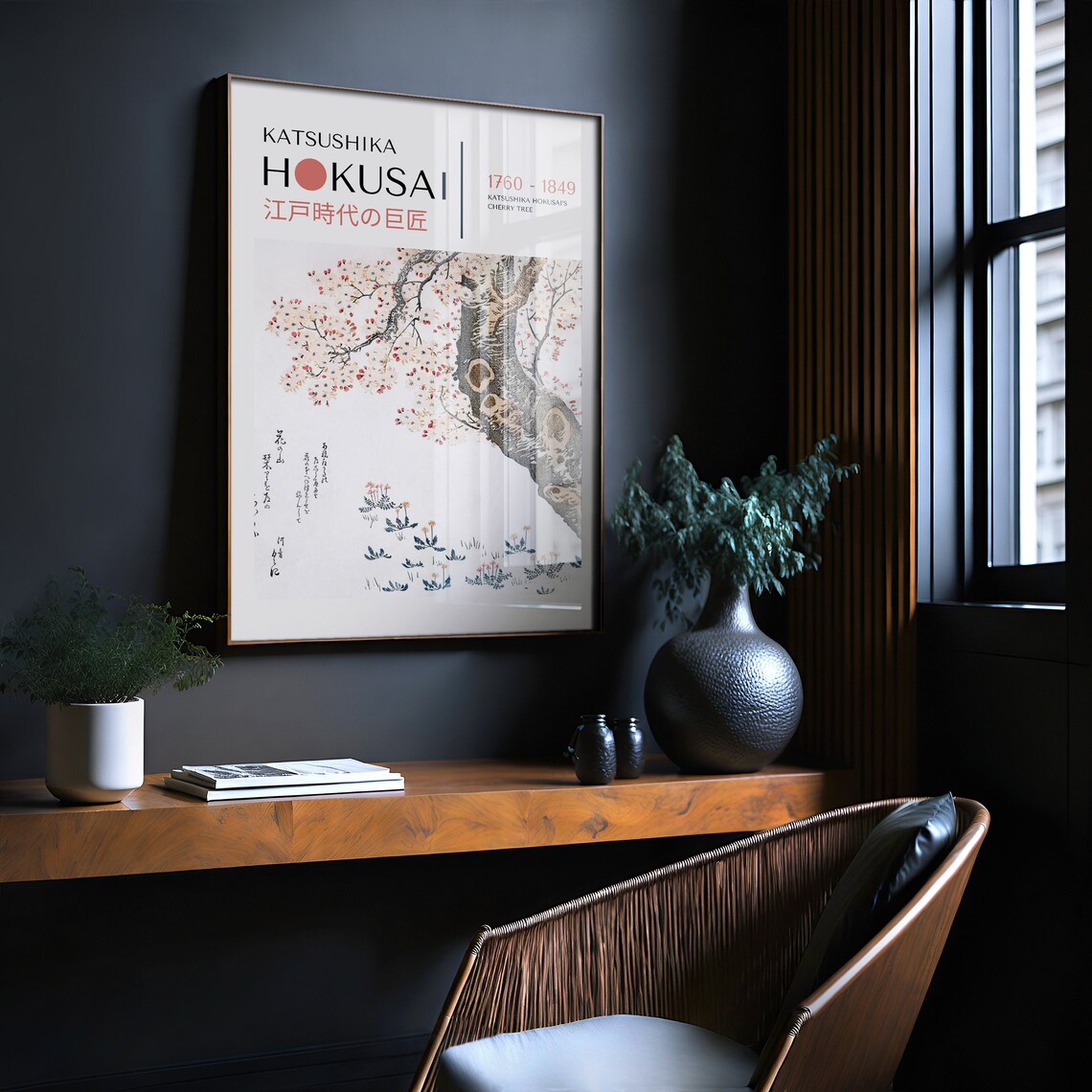 Hokusai Japanese Poster, Modern Japandi Gallery Art - Image 3