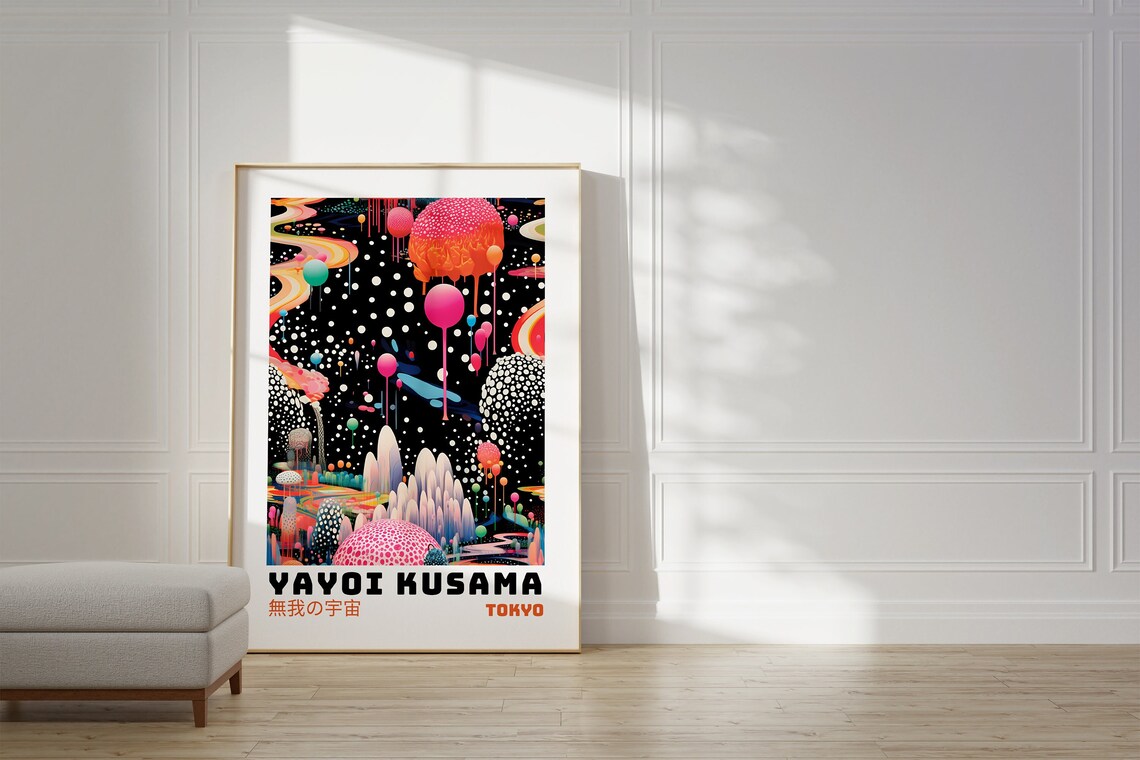 Yayoi Kusama Abstract Japanese Wall Art Poster