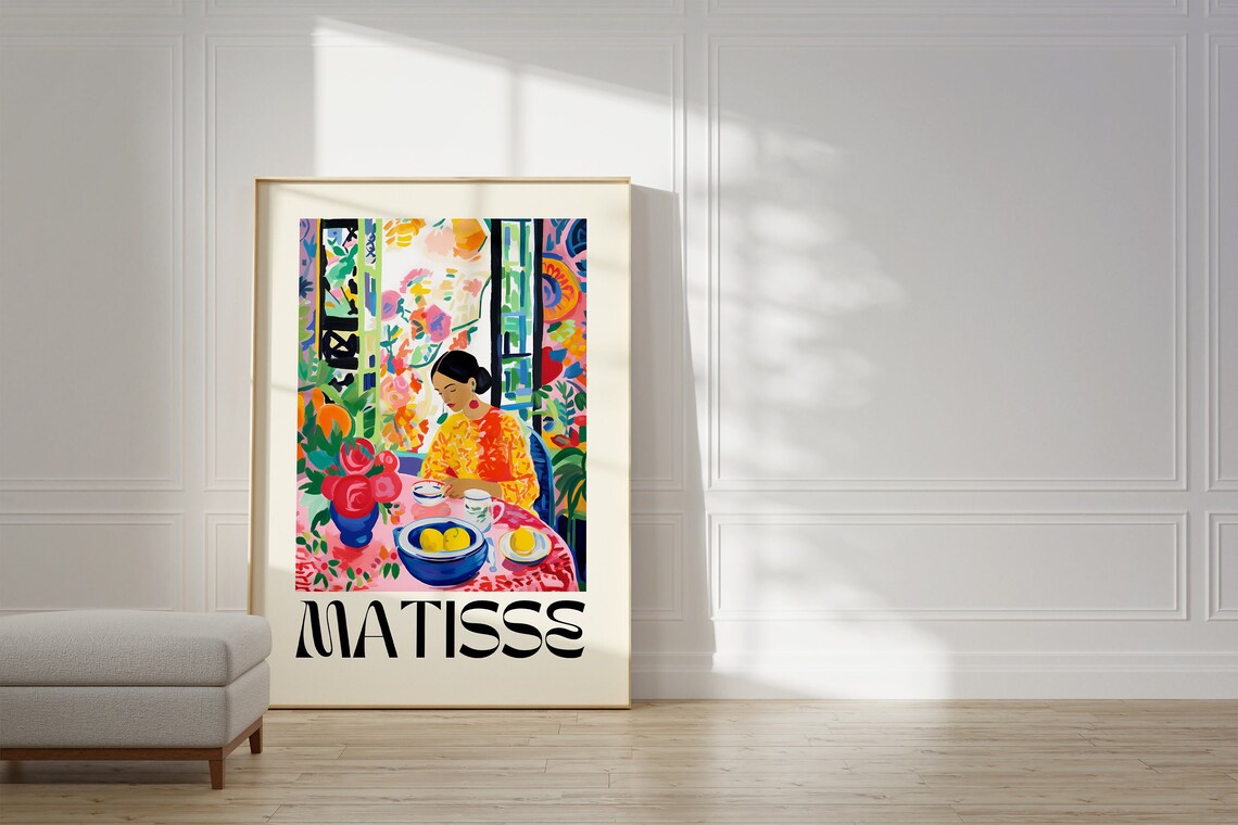 Matisse-Inspired Colorful Wall Art Poster