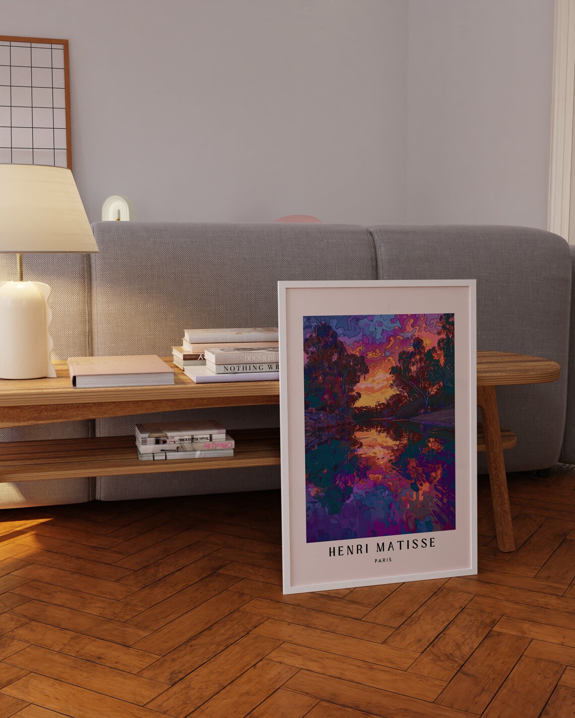 Henri Matisse River Sunset Purple Sky Reflection Scenic Art Poster - Image 3