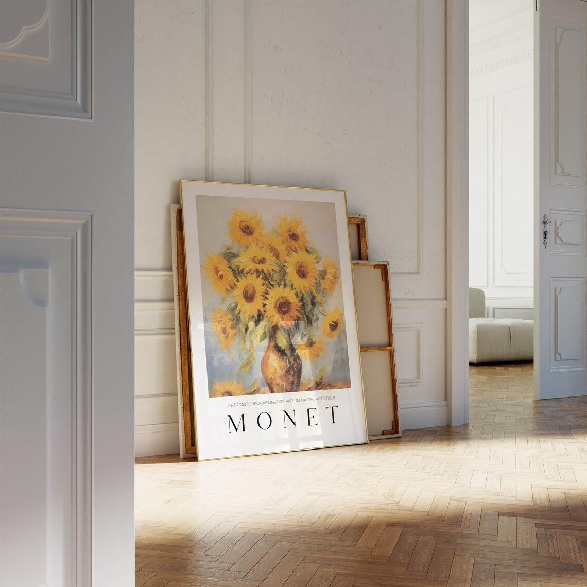 Claude Monet-Inspired Mid-Century Modern Art Print - Image 3