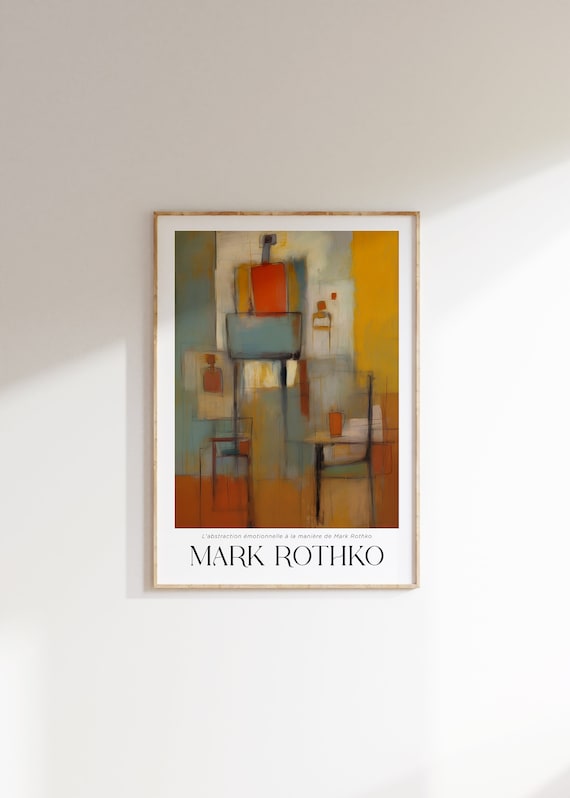 Mark Rothko Warm Tone Abstract Exhibition Poster Color Field Masterwork