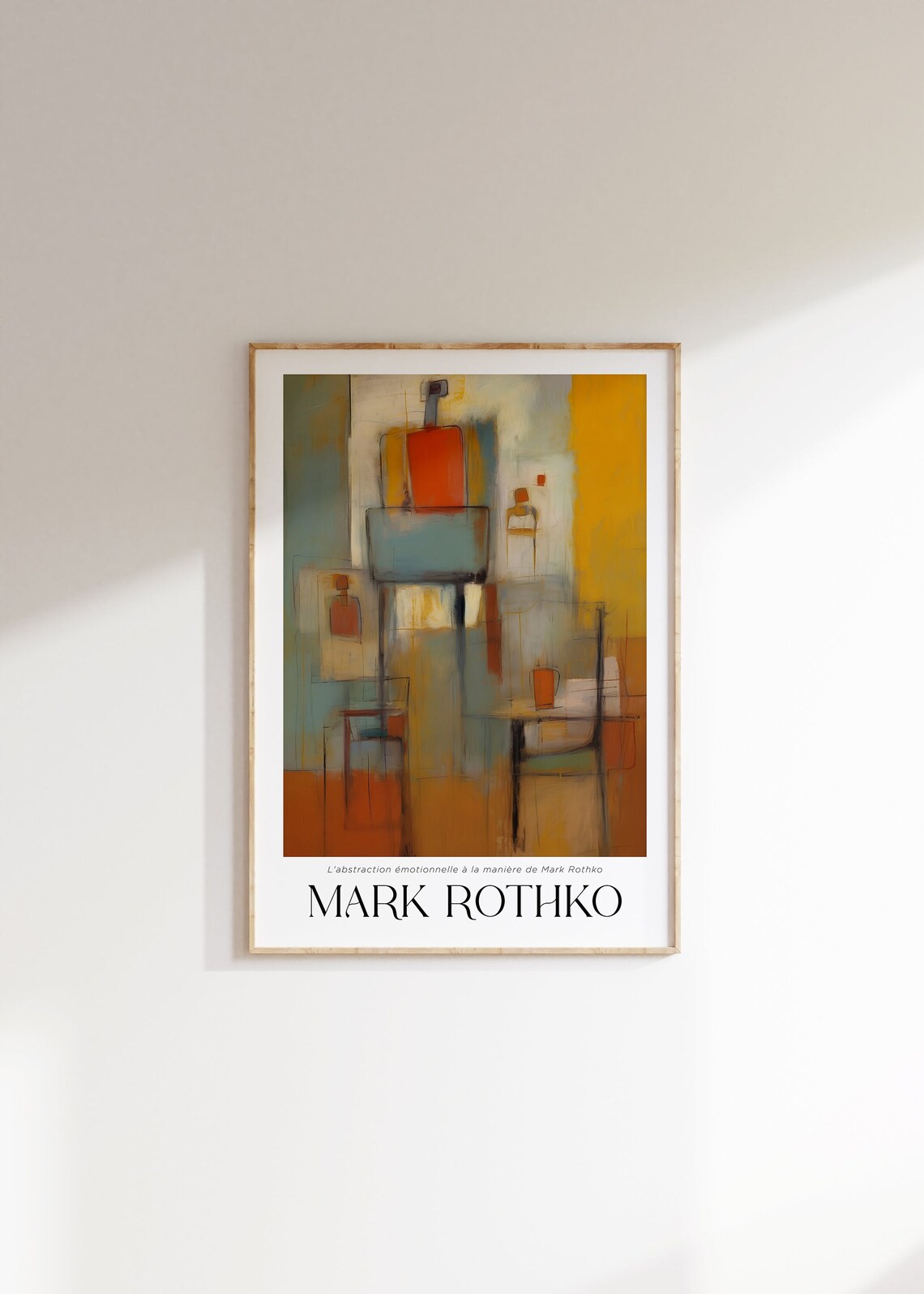 Mark Rothko Warm Tone Abstract Exhibition Poster Color Field Masterwork