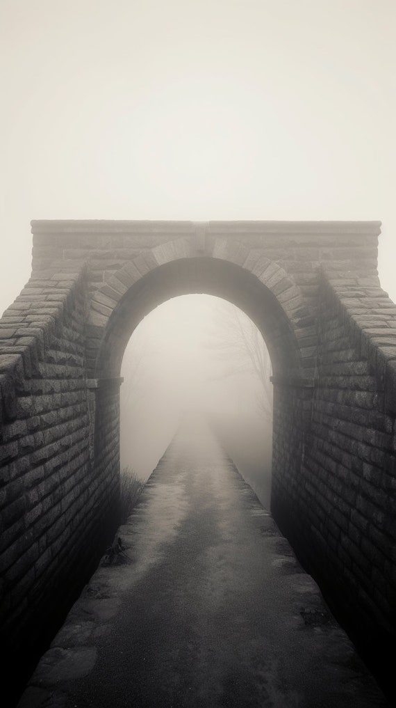 Misty And Moody Bridge 2 Print Bridges Mist And Dramatic Lighting Print Custom Curators