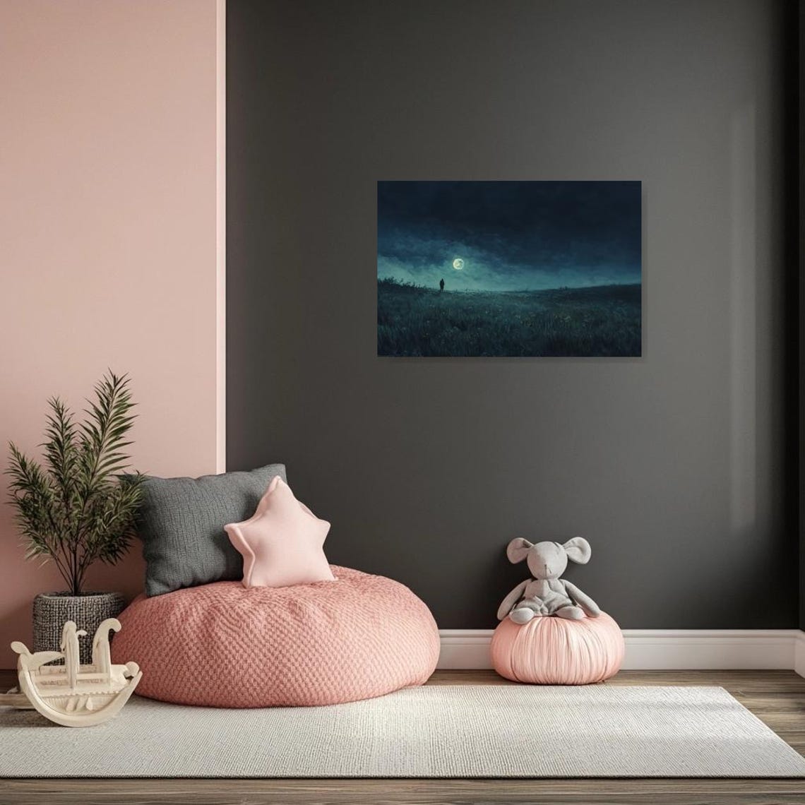 Dreamy Landscape Print Inspired By Van Goghs Starry Night Home Decor Night Sky Art - Image 3