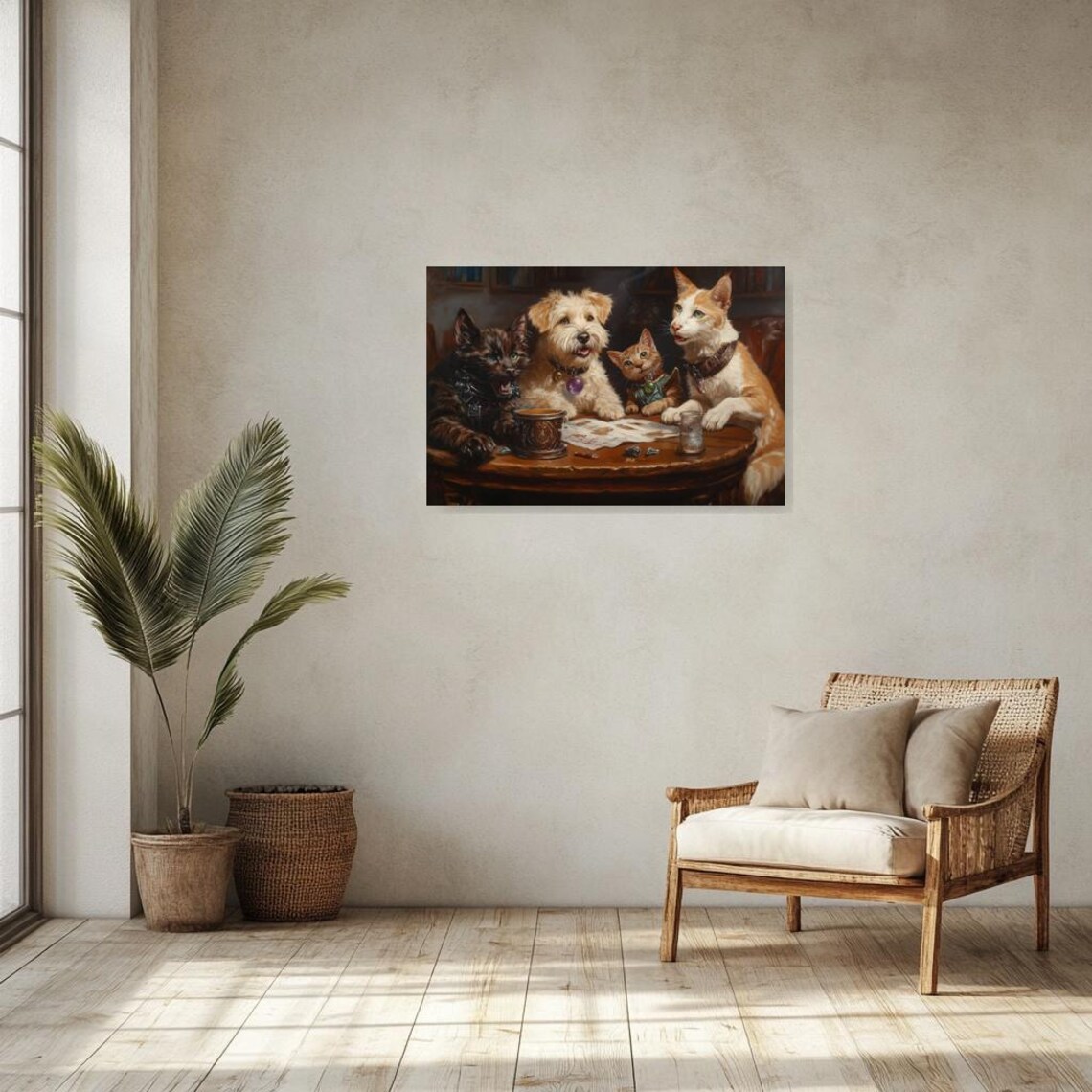 Charming Pet Portrait, Classical Art Cats and Dogs - Image 2