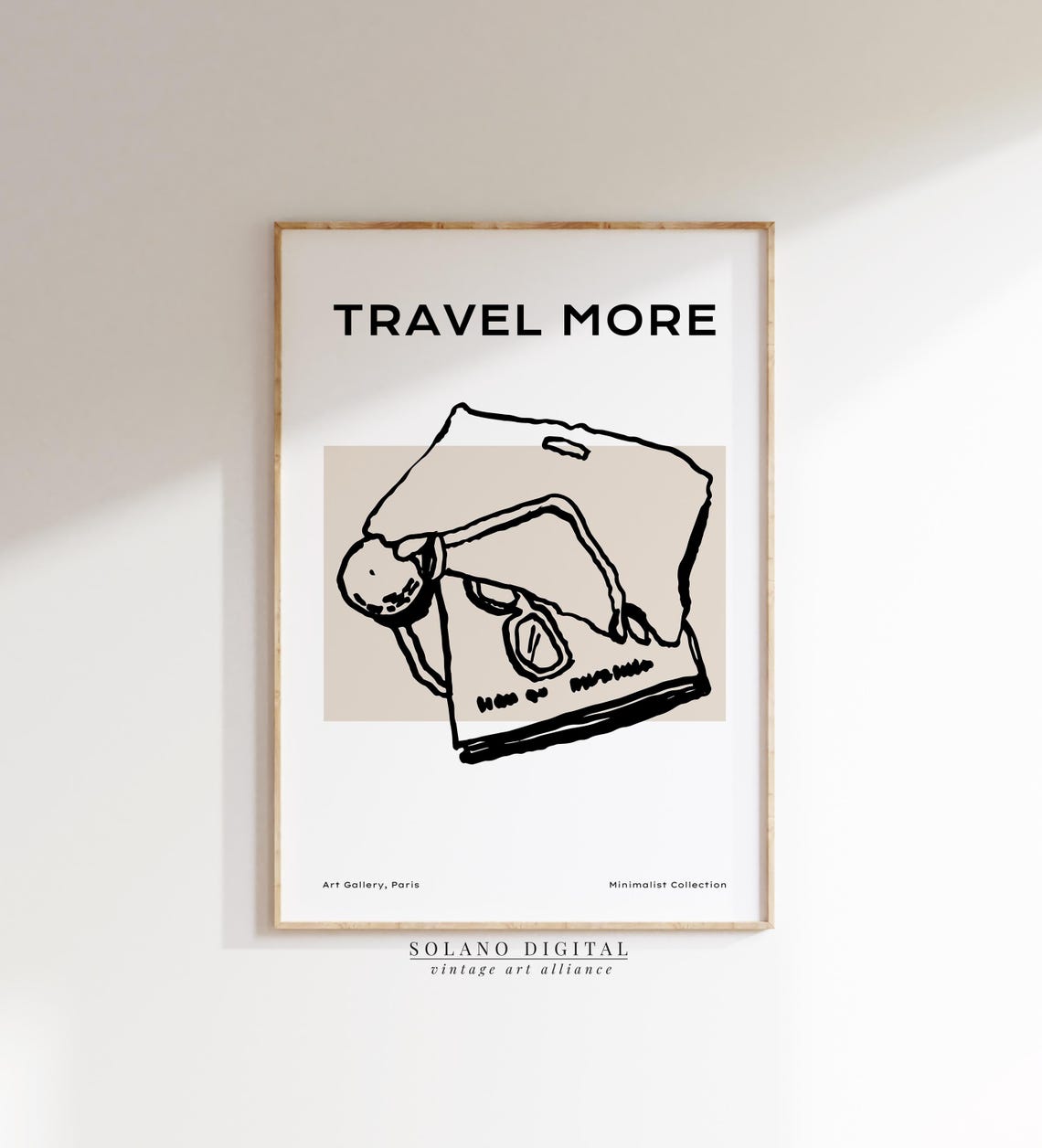 Travel More Wall Art Minimalist Poster Boho Adventure For Wanderlust Decor Neutral Gallery Print