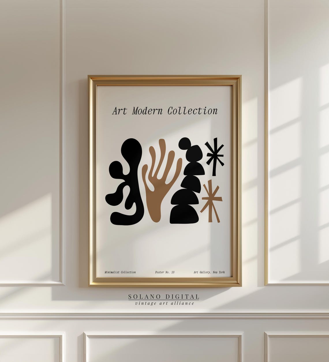 Art Modern Collection Mid Century Abstract Shapes No 18 Print