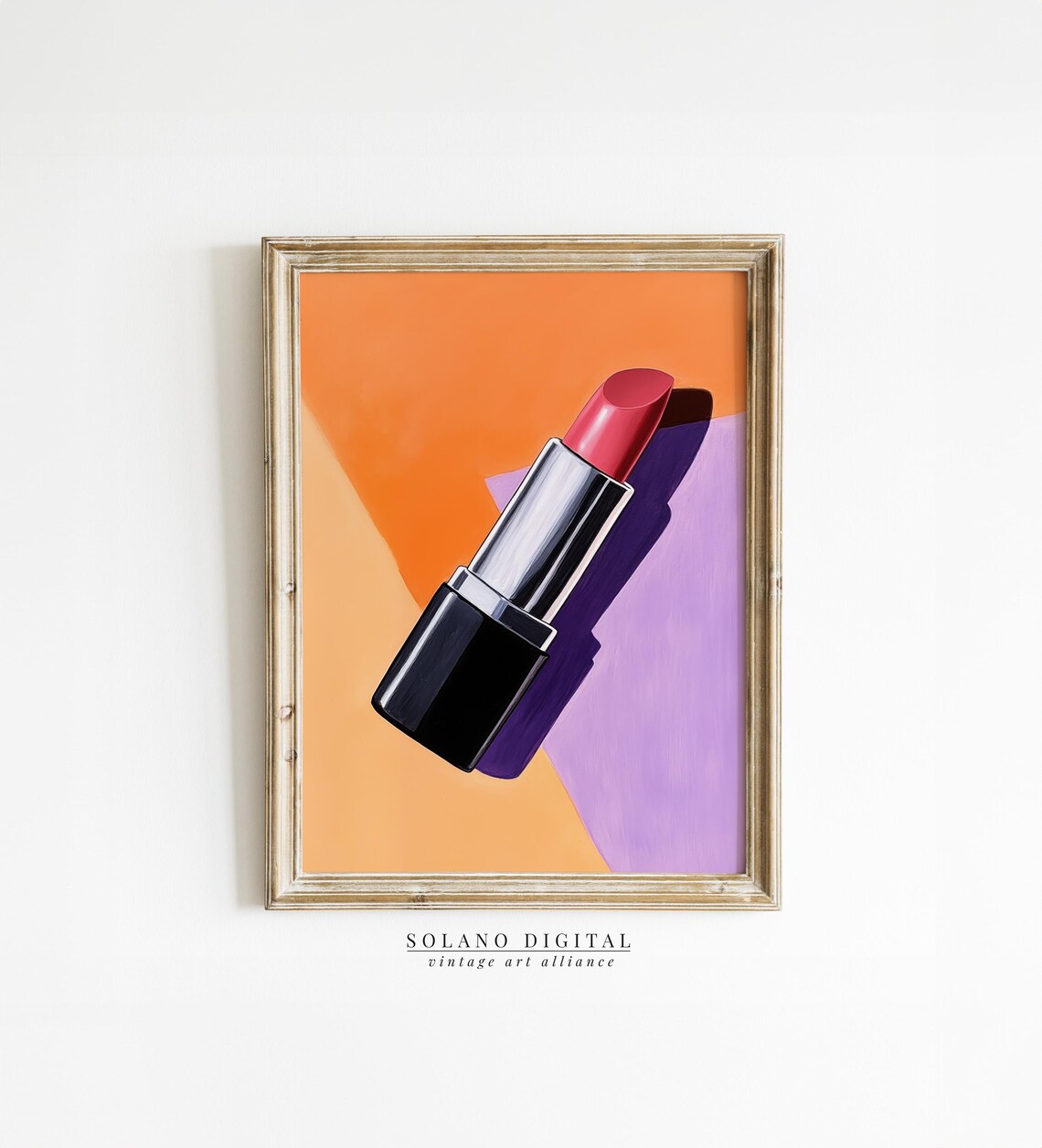 Lip Stick Wall Art Illustration Pop Girly Room Coquette Decor Minimalist Make