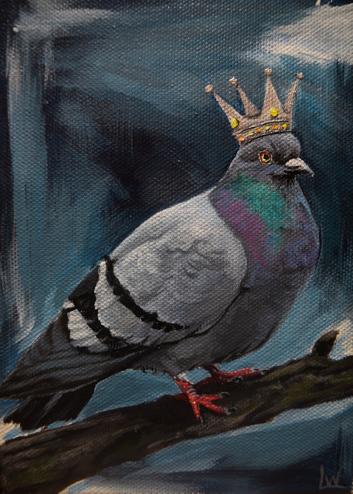 Royal Pigeon by Lauren White, Fine Art Poster Print
