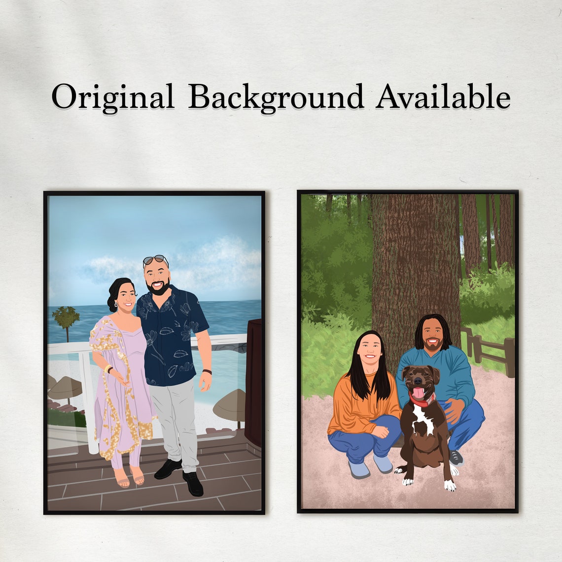 She Said Yes Custom Romantic Engagement Couple Portrait Poster - Image 3