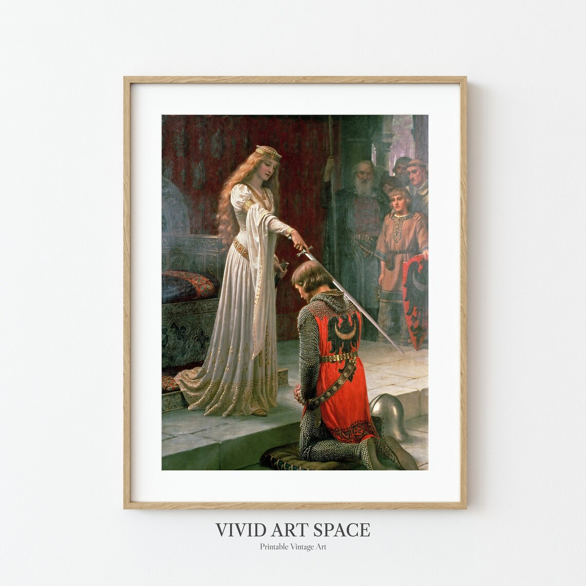 The Accolade Pre-Raphaelite Vintage Portrait Print - Image 3