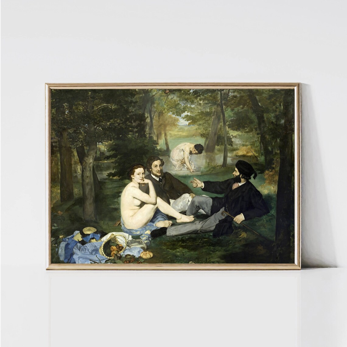 Edouard Manet Luncheon on the Grass Woodland Picnic Art Poster - Image 3