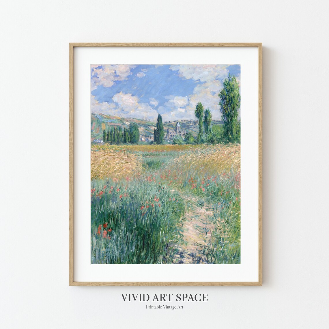 Claude Monet Path On The Island Impressionist Landscape Print - Image 3