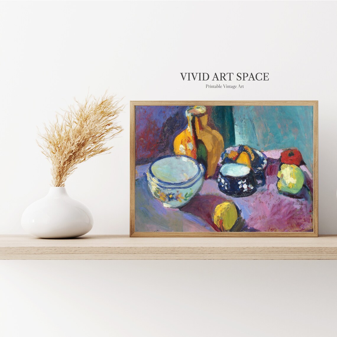 Henri Matisse Dishes and Fruit Bold Fauvist Still Life Print - Image 2
