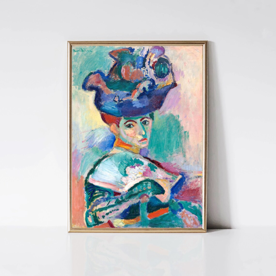 Matisse Woman With A Colorful Hat Fauvist Portrait Painting Poster
