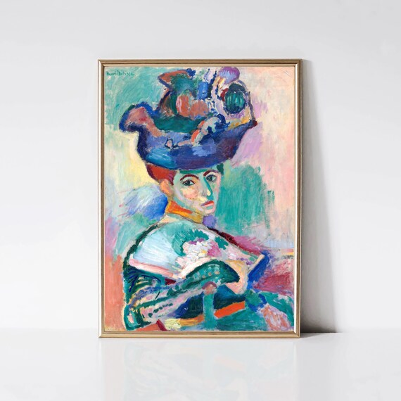 Henri Matisse Woman With A Hat Fauvist Painting Modern Woman Portrait Painting Abstract Art Printable Wall Art