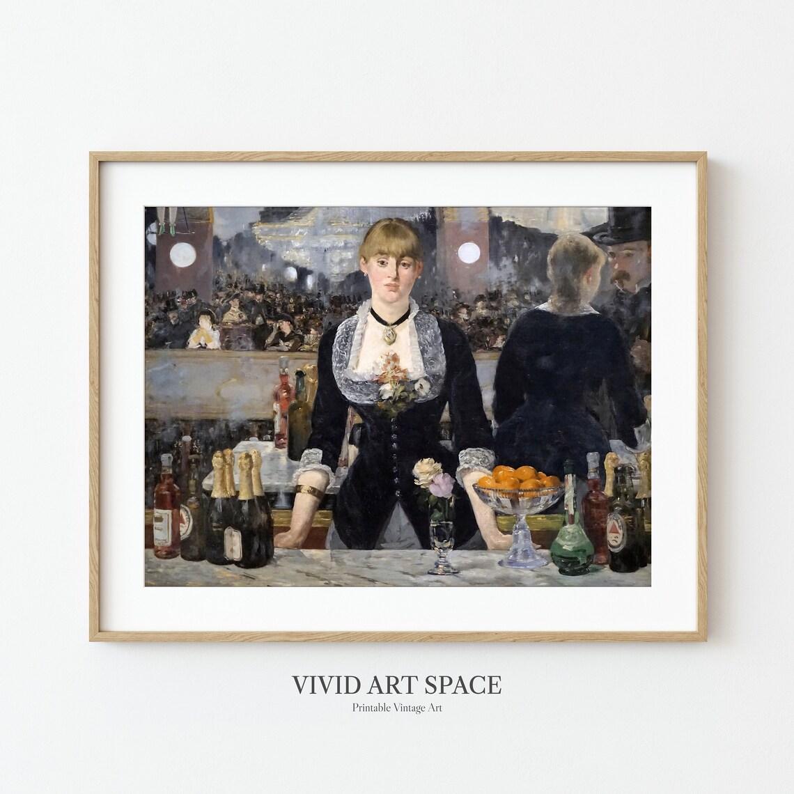 Manet A Bar At The Folies Bergere Paris Nightclub Scene Poster - Image 2