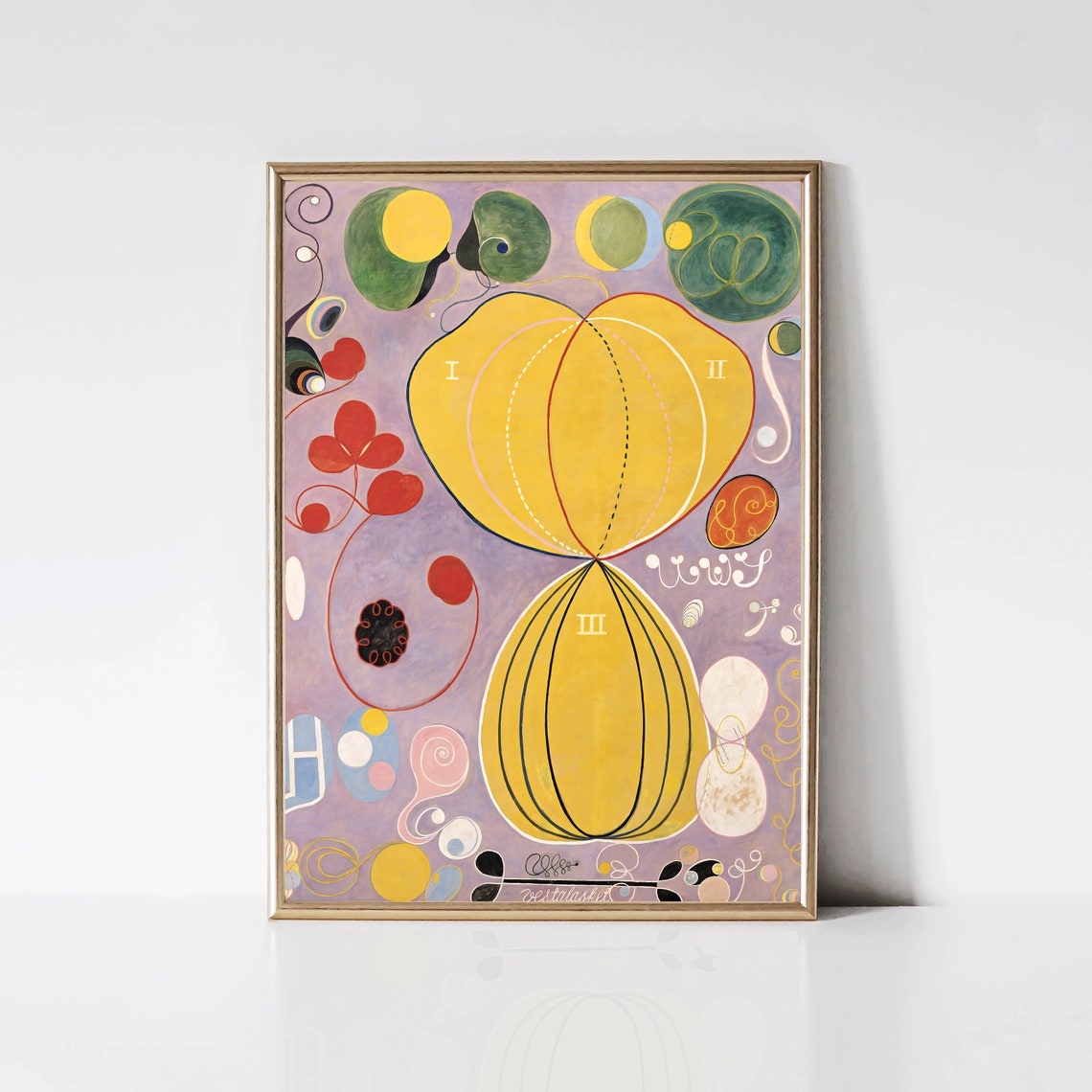 Hilma af Klint Adulthood Yellow Geometric Spiritual Abstract Poster