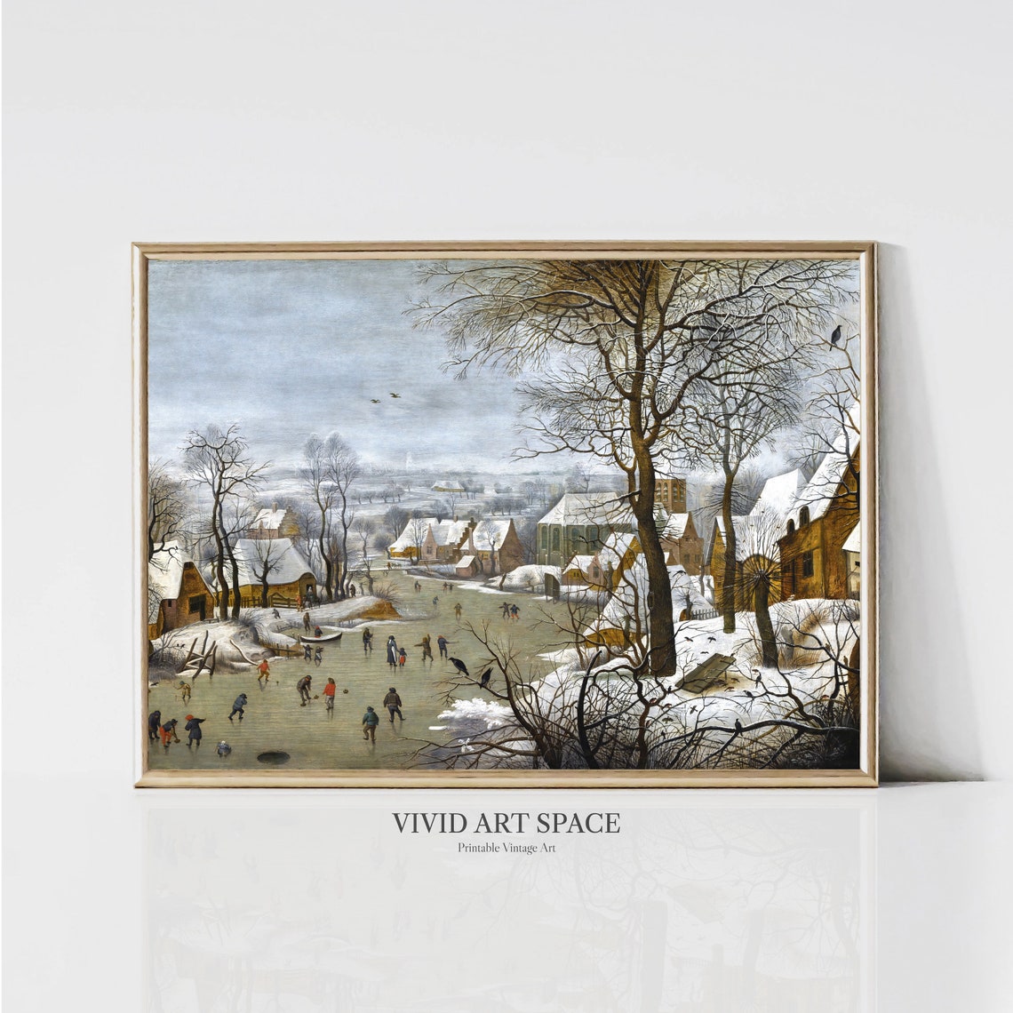 Bruegel Winter Landscape Ice Skaters Snowy Dutch Village Poster