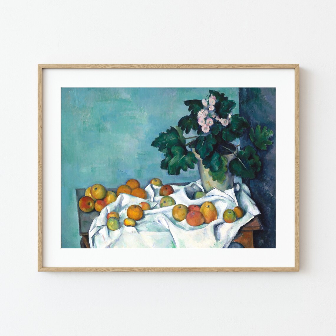 Cezanne Apples and Primroses Vintage Art Print - Image 2