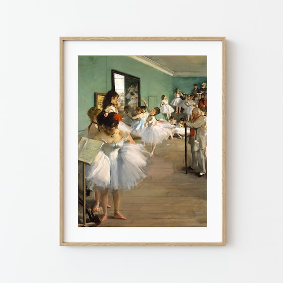 Edgar Degas The Dancing Class 1874 Impressionist Ballet Print