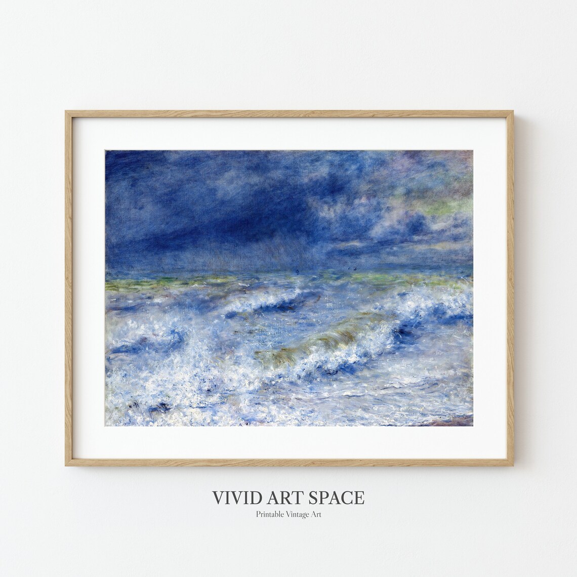 Renoir The Wave Impressionist Landscape Art Print - Image 2