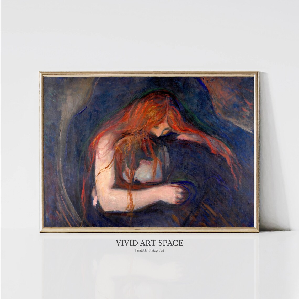 Edvard Munch Love And Pain Expressionist Portrait Print