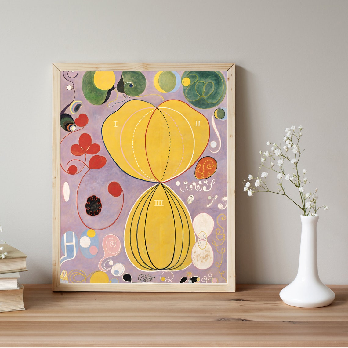 Hilma af Klint Adulthood Yellow Geometric Spiritual Abstract Poster - Image 2