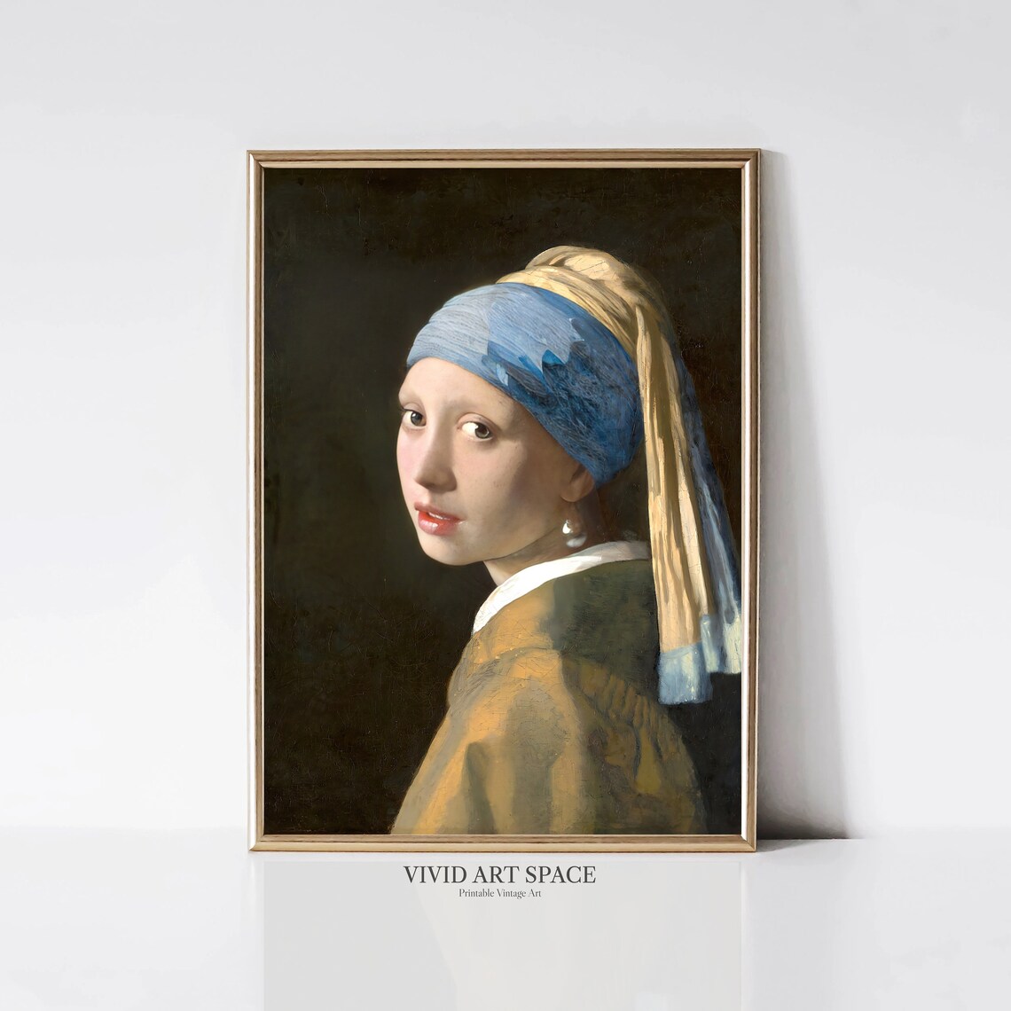 Girl With A Pearl Earring, Vermeer Vintage Portrait Print