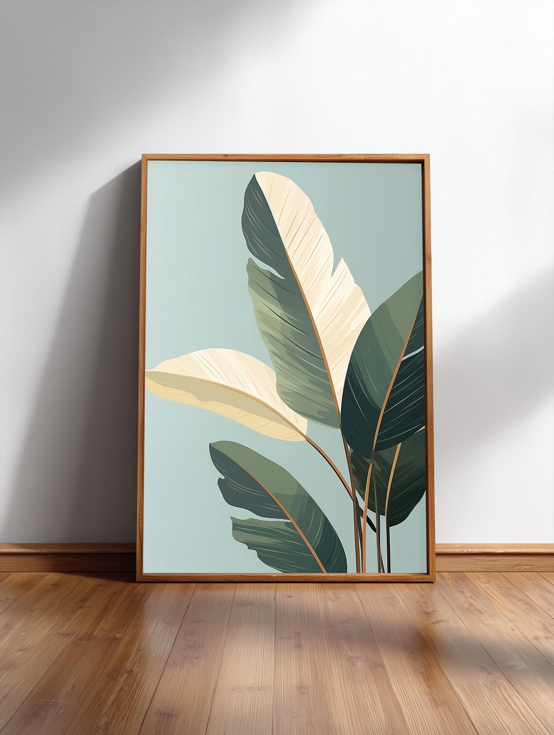 Bird Of Paradise Plant Print, Japandi Botanical
