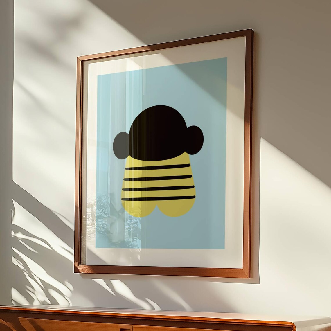 Bee Art Print, Modern Minimalist Nursery Decor - Image 5