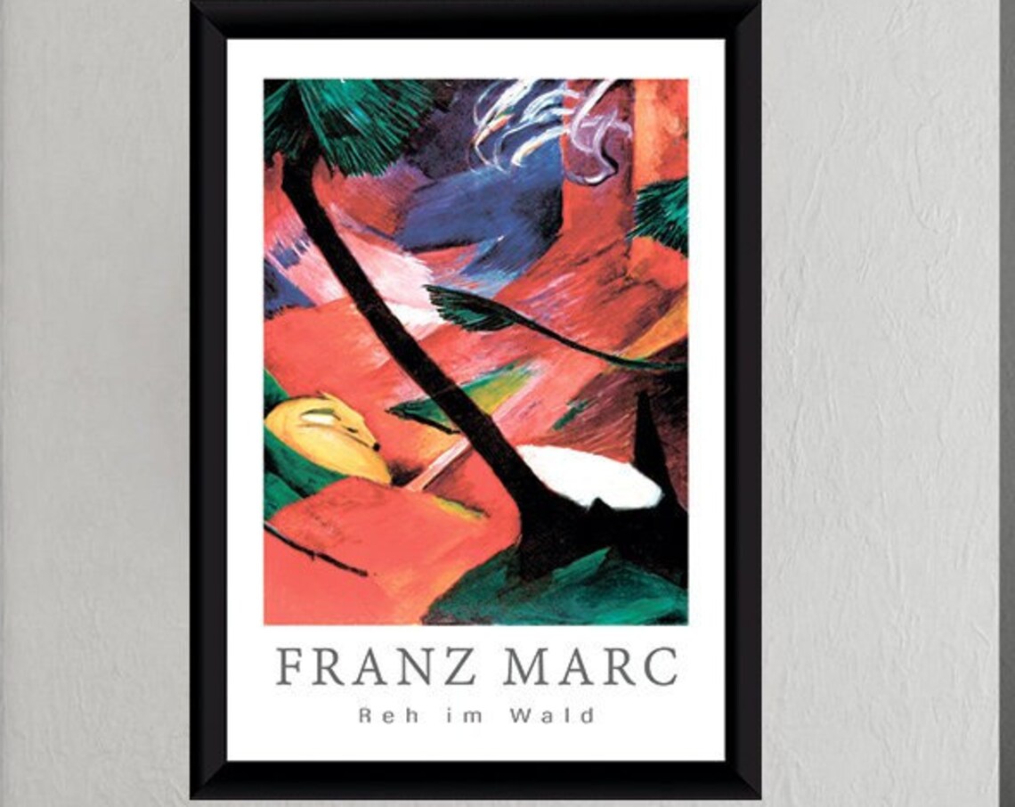 Franz Marc Deer In The Forest Vintage Animal Art Print