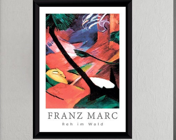 Franz Marc Deer In The Forest Vintage Animal Art Print