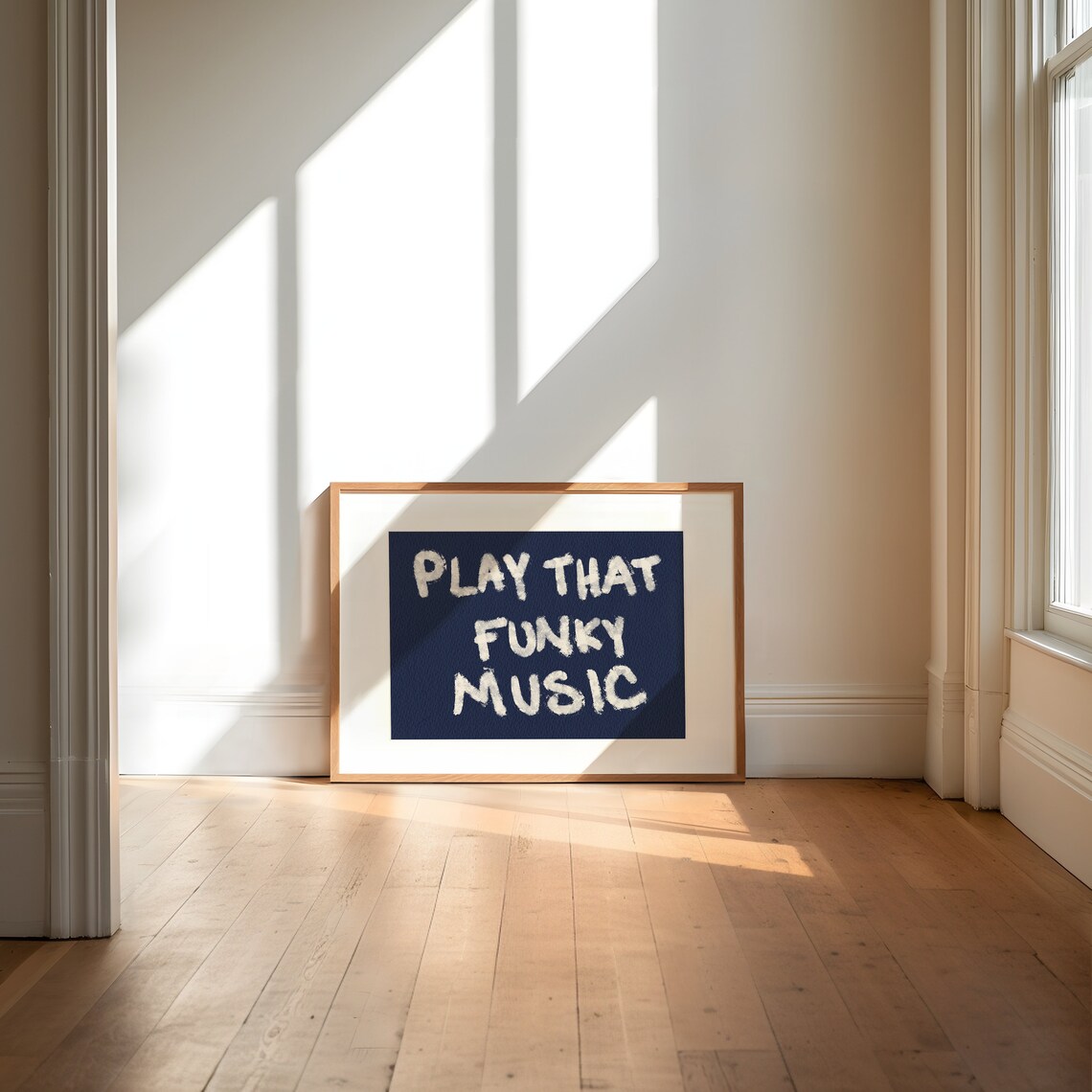 Play That Funky Music Retro Vintage Music Poster - Image 3