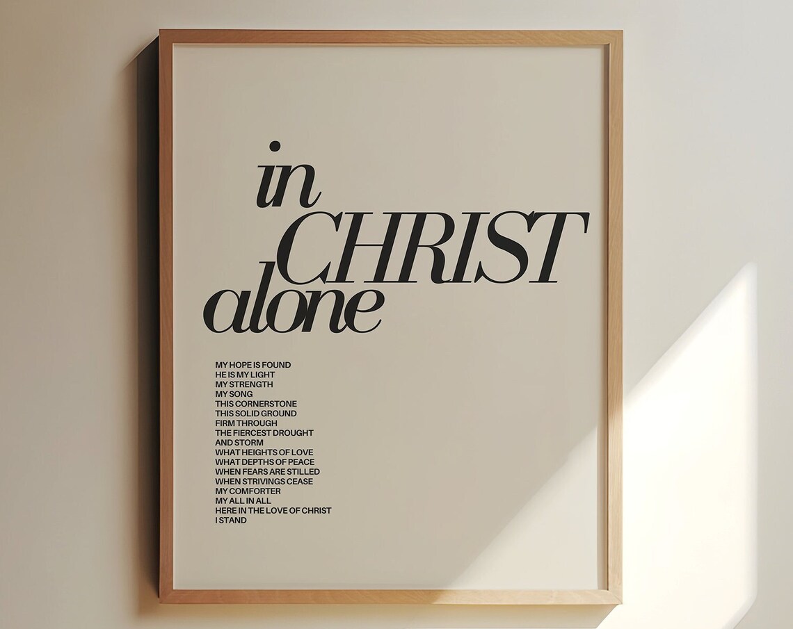 In Christ Alone Minimalist Christian Art Print