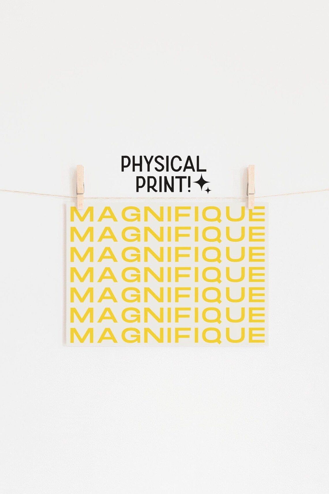 Magnifique French Typography Art Print, Gallery Wall