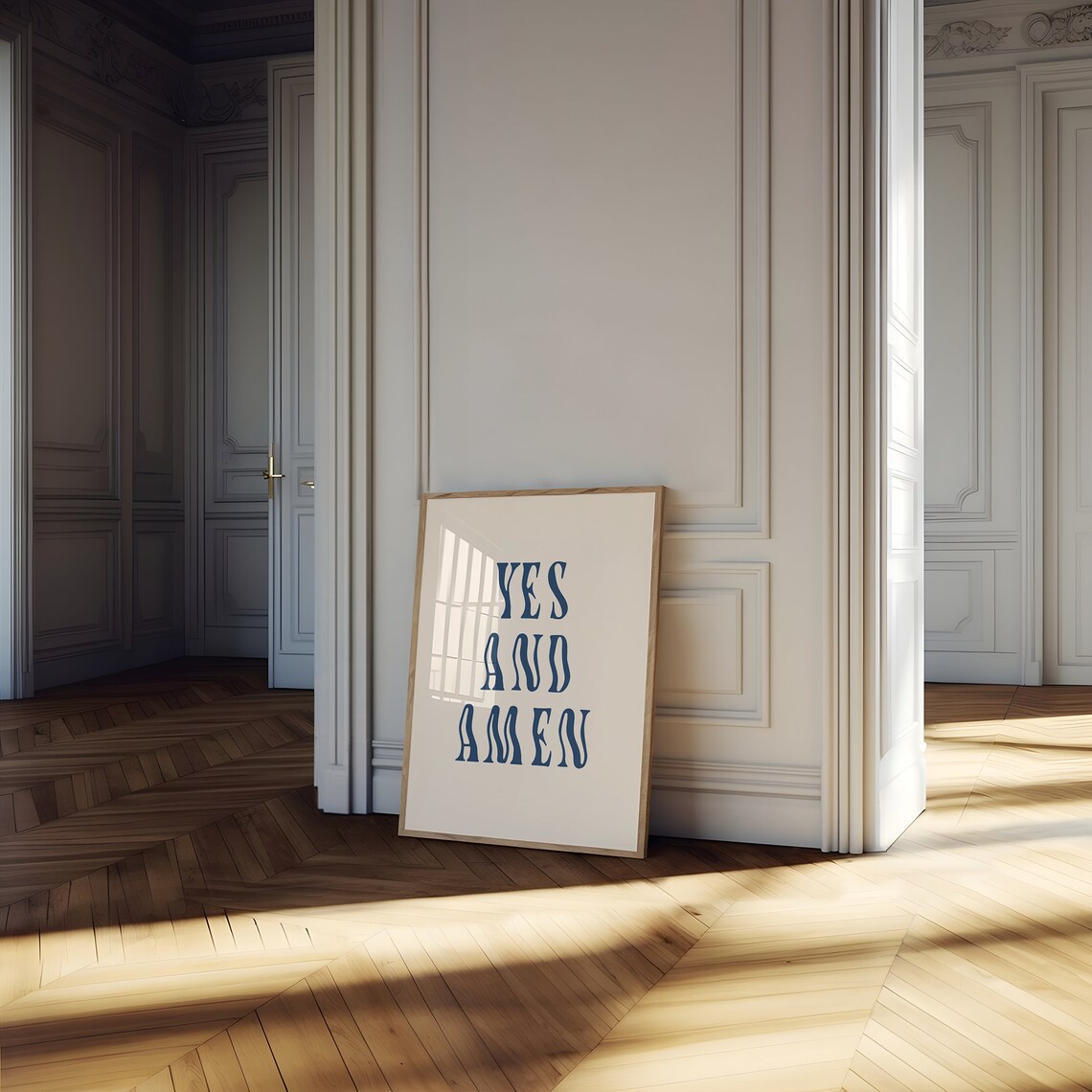 Yes And Amen Minimalist Christian Scripture Art Print - Image 2