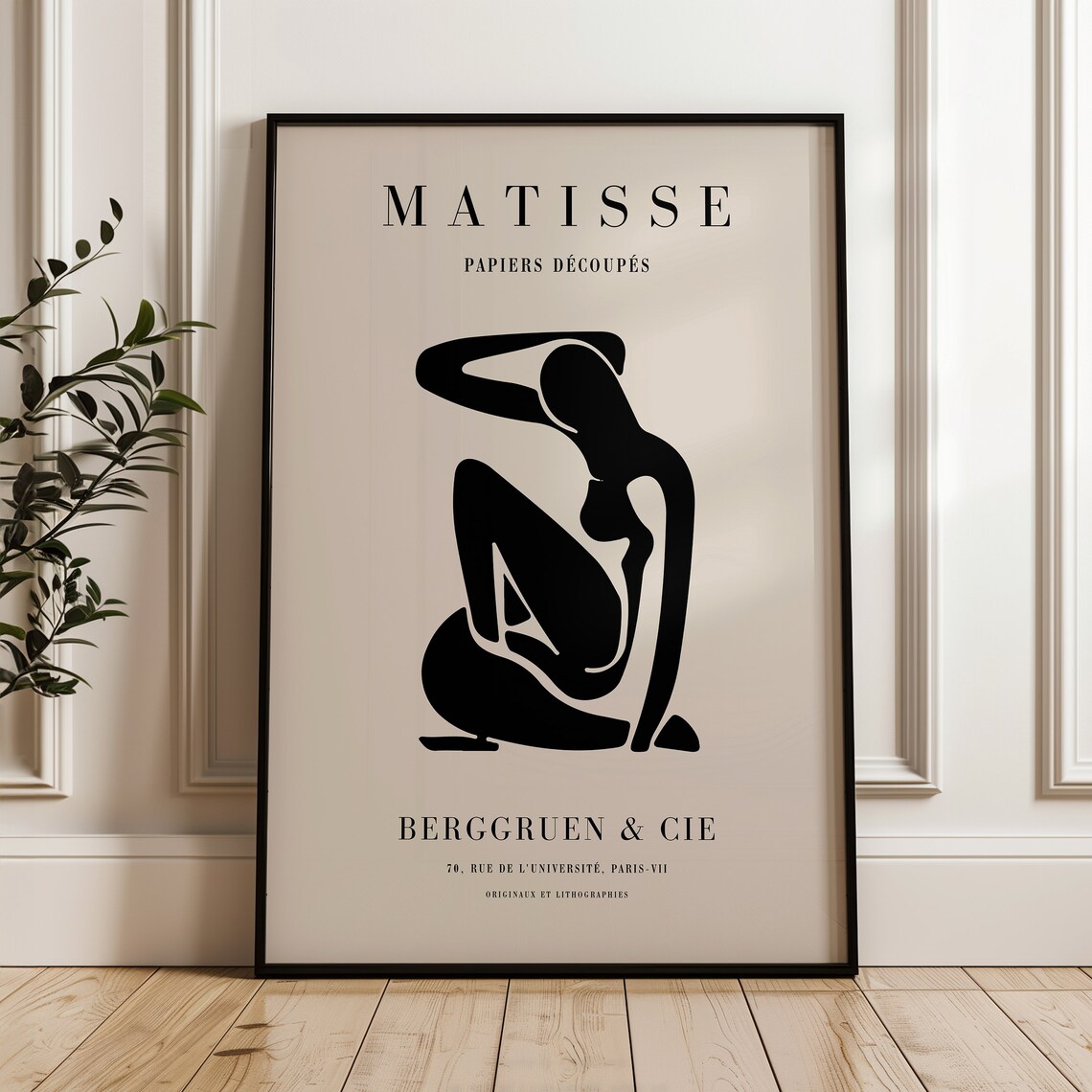 Matisse Nu Bleu Poster Print, Maximalist Decor