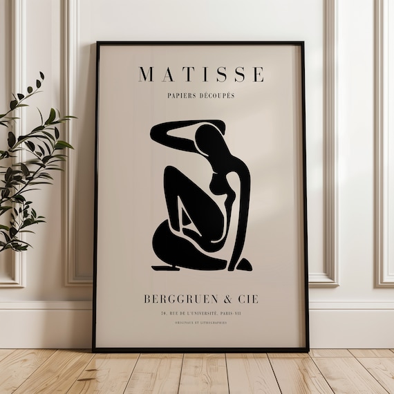 Matisse Nu Bleu Poster Print, Maximalist Decor